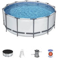 Piscine hors sol tubulaire - 366 x 122 cm - Ronde