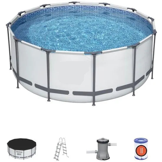 Piscine hors sol tubulaire - 366 x 122 cm - Ronde