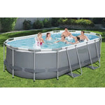 Piscine hors sol tubulaire - 427 x 250 x 100 cm - Ovale